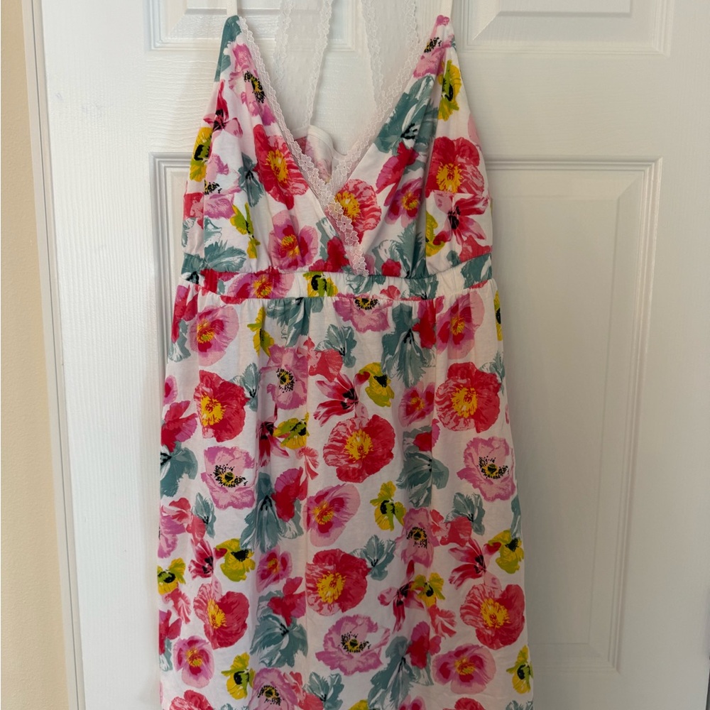 Cacique 100% Cotton Floral Sleepwear with Lace Trim